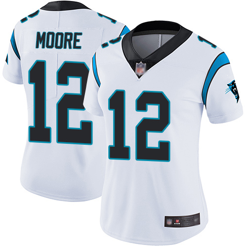 Carolina Panthers Limited White Women DJ Moore Road Jersey NFL Football #12 Vapor Untouchable->youth nfl jersey->Youth Jersey